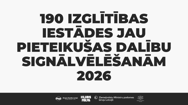 190 izglītības iestādes jau pieteikušas dalību Signālvēlēšanām 2026!